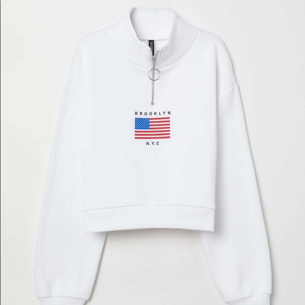 White Half-zip Sweater